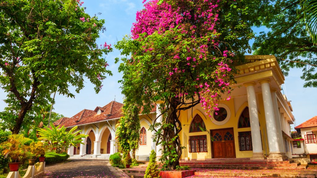 A picturesque view of Indo-Portuguese Museum or Bishop House is a museum at Fort Kochi in the Kochi city of Kerala.