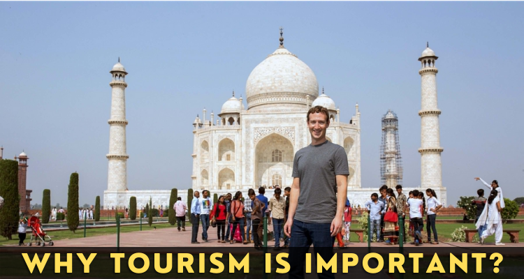 Mark Zuckerberg standing in front of Taj Mahal