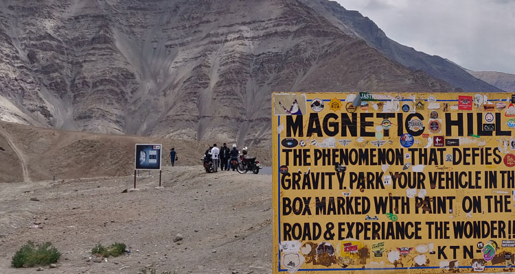 Magnetic hill in Ladakh