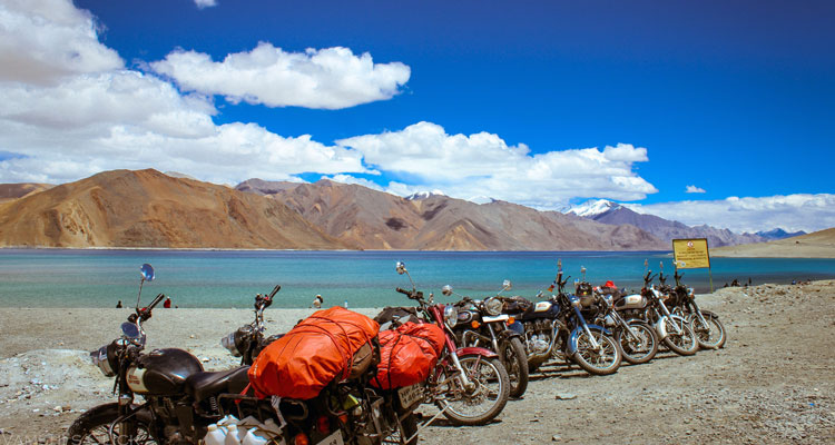 A spectacular view of Pangong Tso Lake in Ladakh.