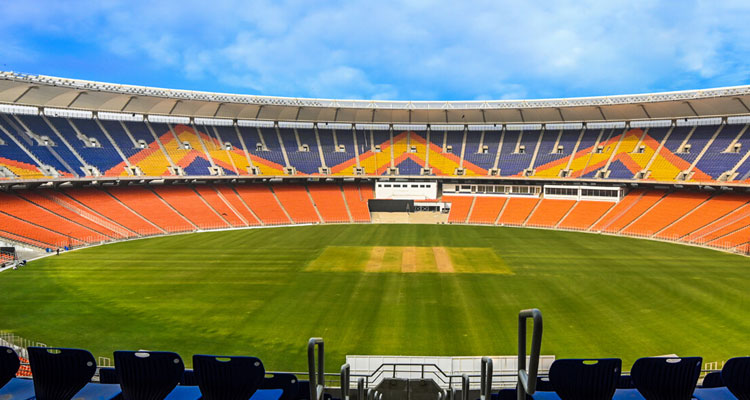 A picturesque view of Narendra Modi Cricket Stadium at Gujarat